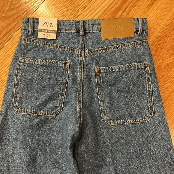 ZARA Denim Cargo Pants - Picture 6 of 12